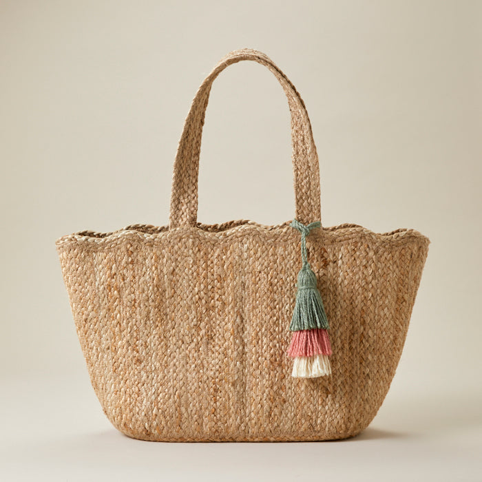 Bag Tassel - Green/pink