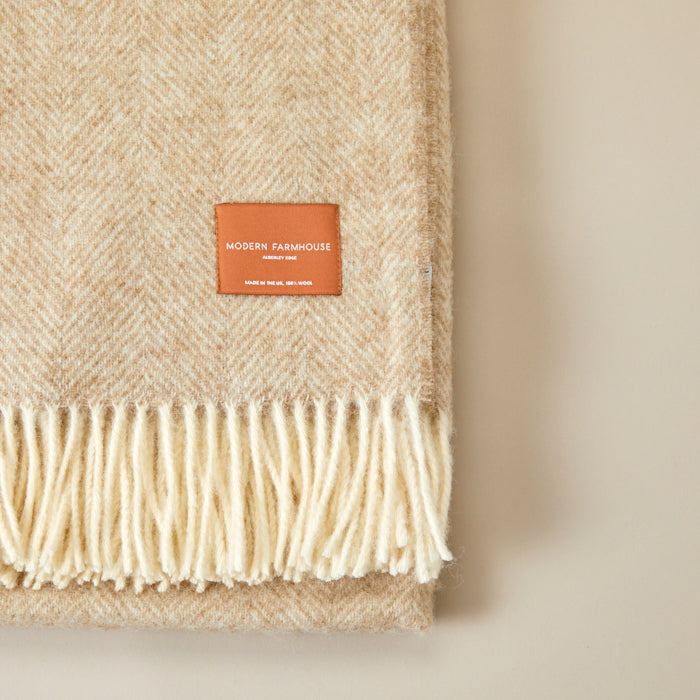 Modern Farmhouse Throw - Beige