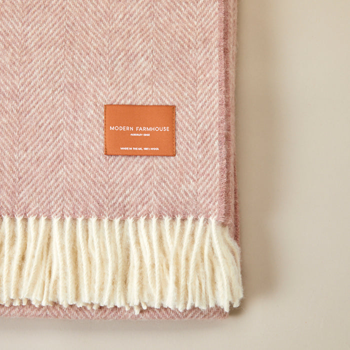 Modern Farmhouse Throw - Pink