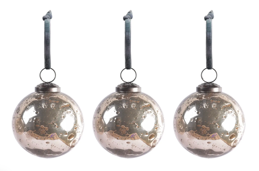 Laverton Set of 3 Silver Baubles