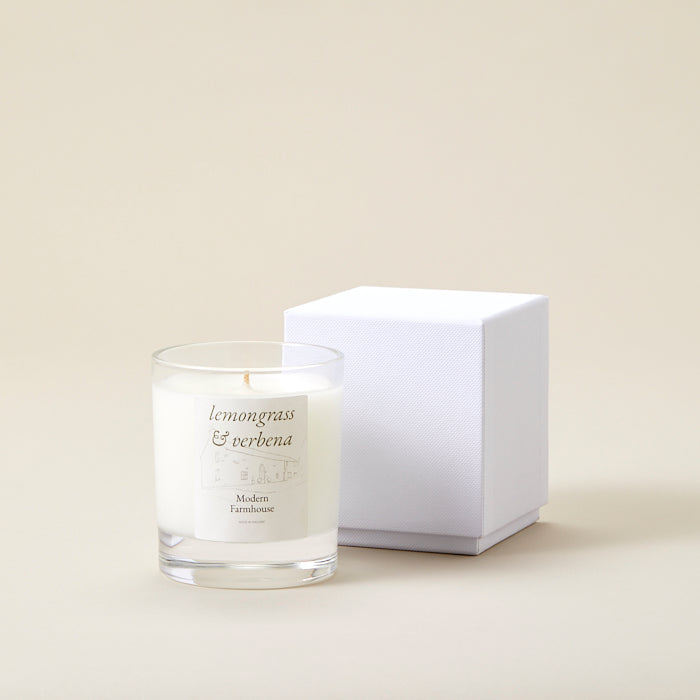 Modern Farmhouse Lemon Grass & Verbena Scented Candle [200g]