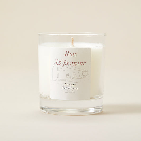 Modern Farmhouse Rose & Jasmine Scented Candle [200g]