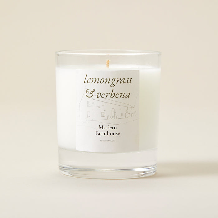 Modern Farmhouse Lemon Grass & Verbena Scented Candle [200g]