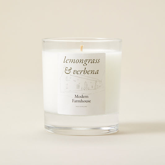 Modern Farmhouse Lemon Grass & Verbena Scented Candle [200g]