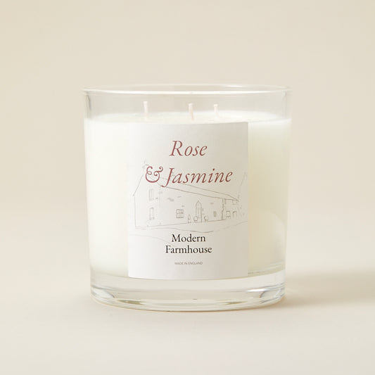 Modern Farmhouse candle - Rose & Jasmine (Large)