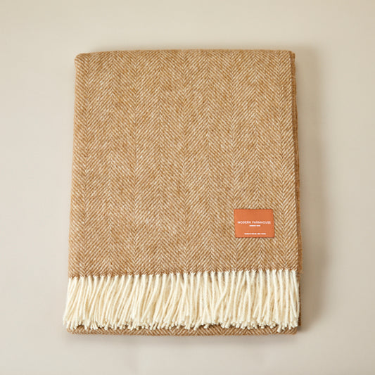 Modern Farmhouse Throw - Brown