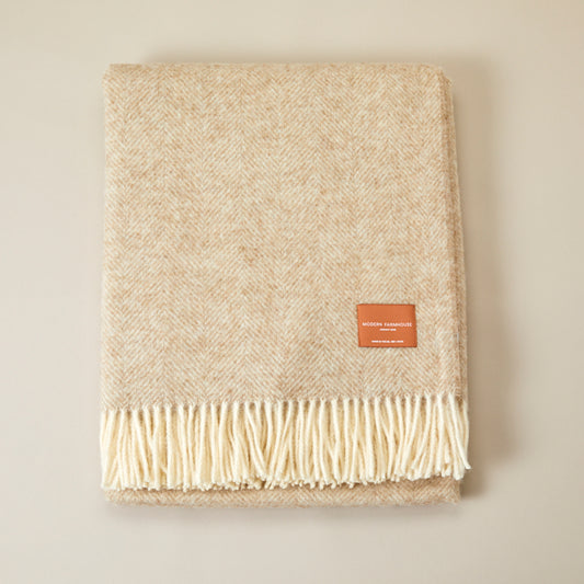 Modern Farmhouse Throw - Beige