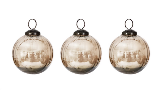 Murrine Set of 3 Baubles Smoke