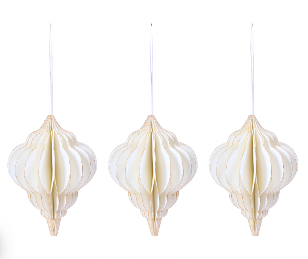 Maddox Drop Baubles Set of 3 - Cinnamon