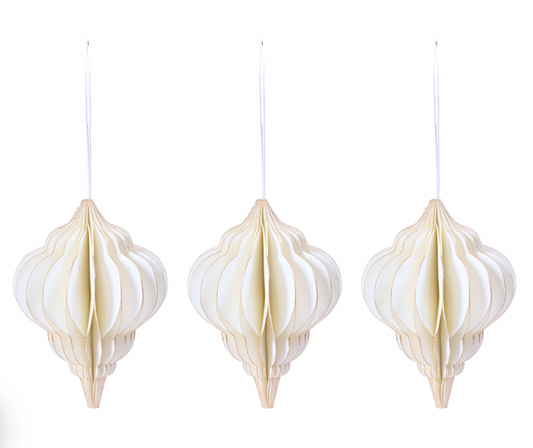 Maddox Drop Baubles Set of 3 - Cinnamon